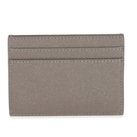 Saint Laurent Light Grey Grain De Poudre Credit Card Case Wallet bv