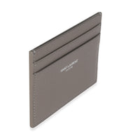 Saint Laurent Light Grey Grain De Poudre Credit Card Case Wallet pv
