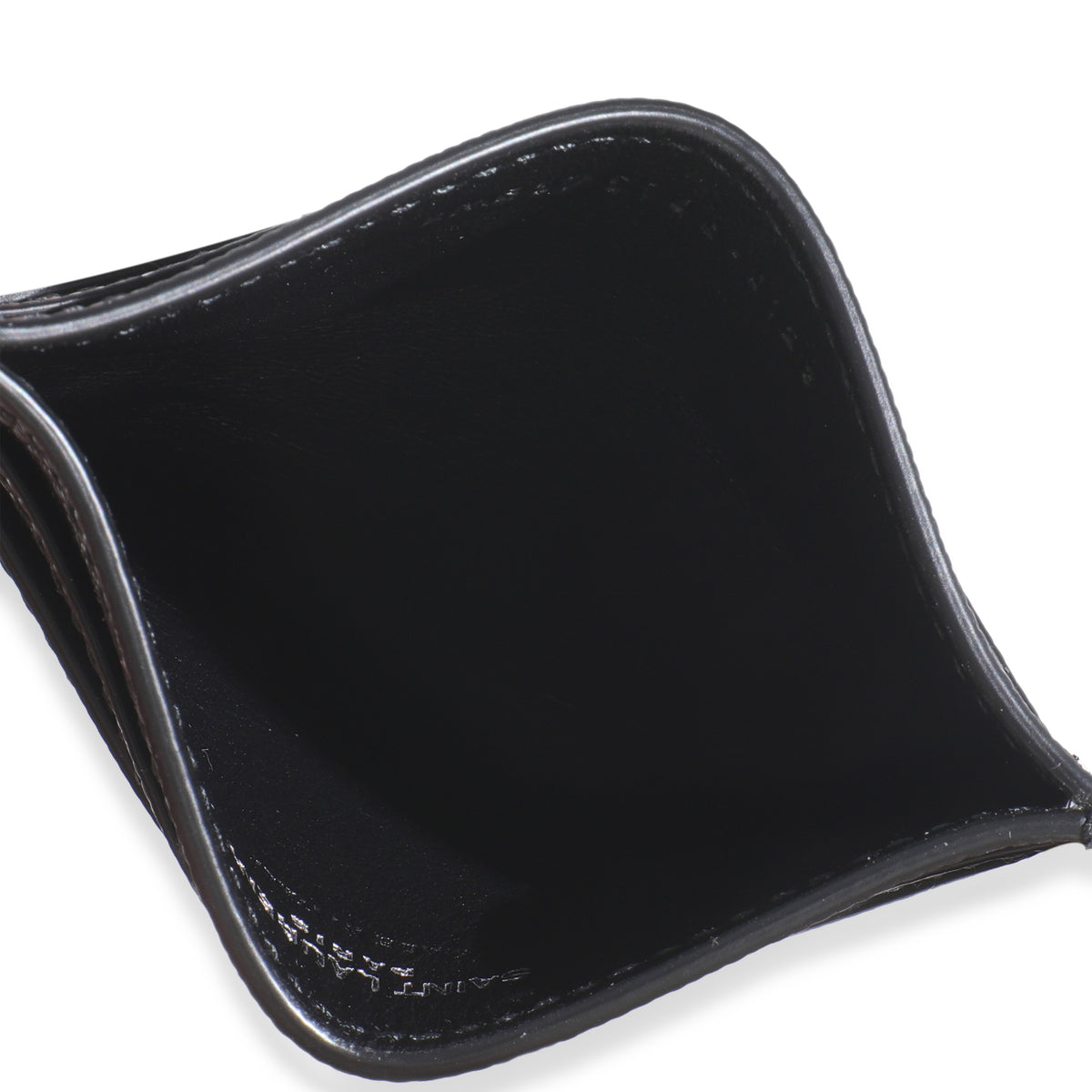 Black Grain De Poudre Credit Card Case