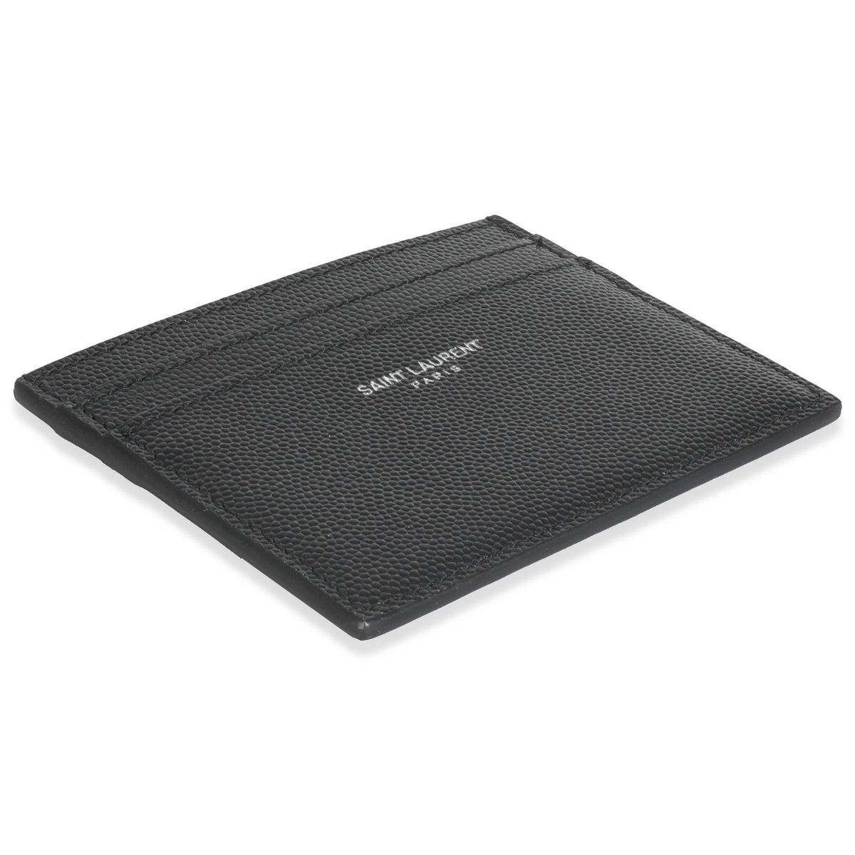 Black Grain De Poudre Credit Card Case