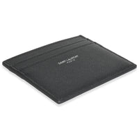Black Grain De Poudre Credit Card Case