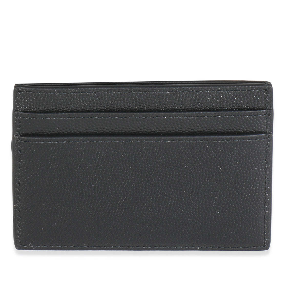 Black Grain De Poudre Credit Card Case