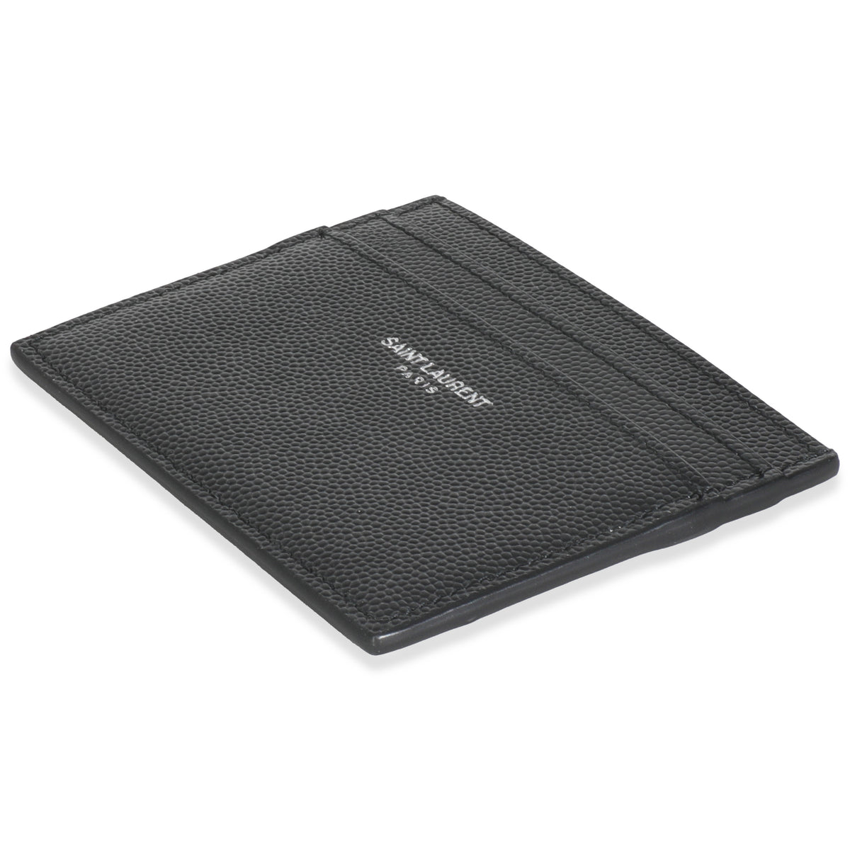 Black Grain De Poudre Credit Card Case