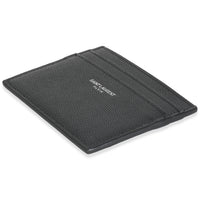 Black Grain De Poudre Credit Card Case