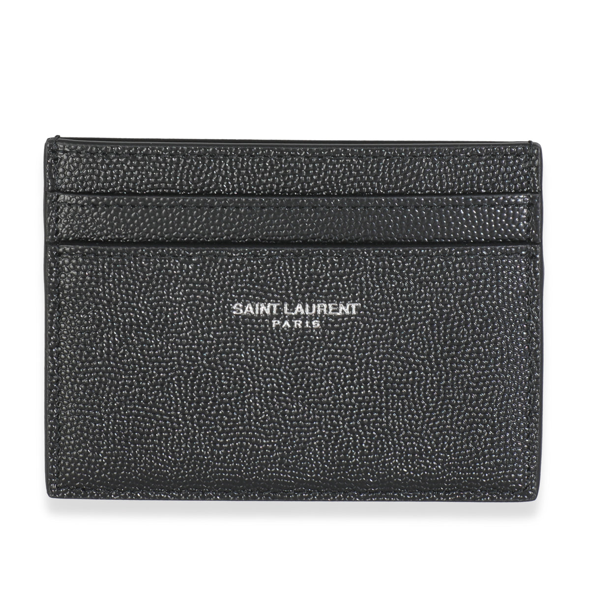 Black Grain De Poudre Credit Card Case