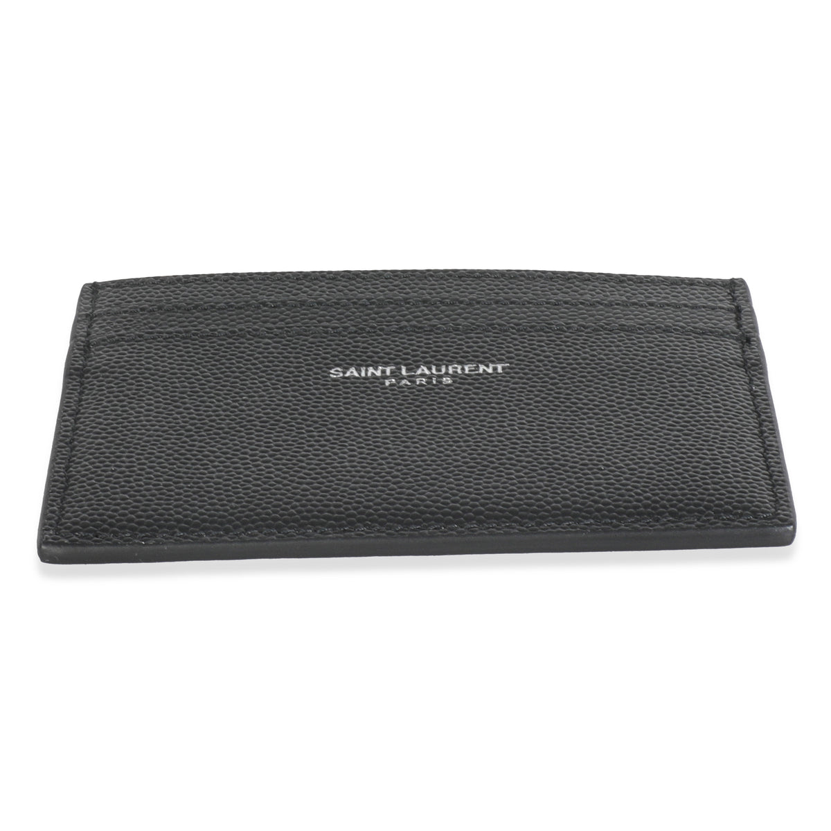 Black Grain De Poudre Credit Card Case