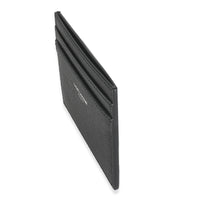 Black Grain De Poudre Credit Card Case