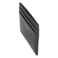 Black Croc Embossed Credit Card Case