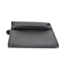 Black Smooth Calfskin Phone Pouch With Flap