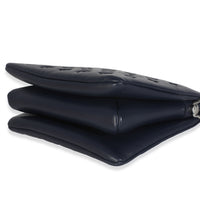 Navy Monogram Embossed Lambskin Coussin PM
