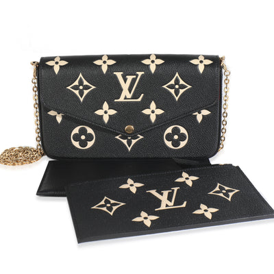 Black Beige Monogram Empreinte Giant Felicie Pochette