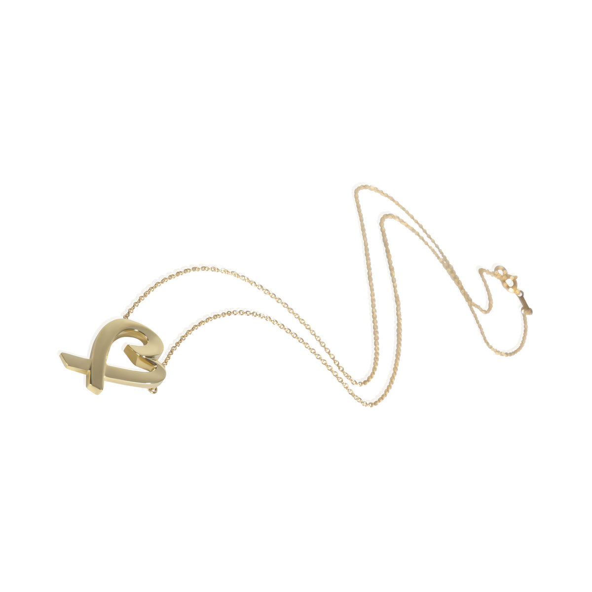 Yellow Gold  Vintage Paloma Picasso Loving Heart Pendant