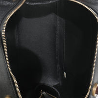 Black Quilted Caviar Coco Top Handle Bowling Bag