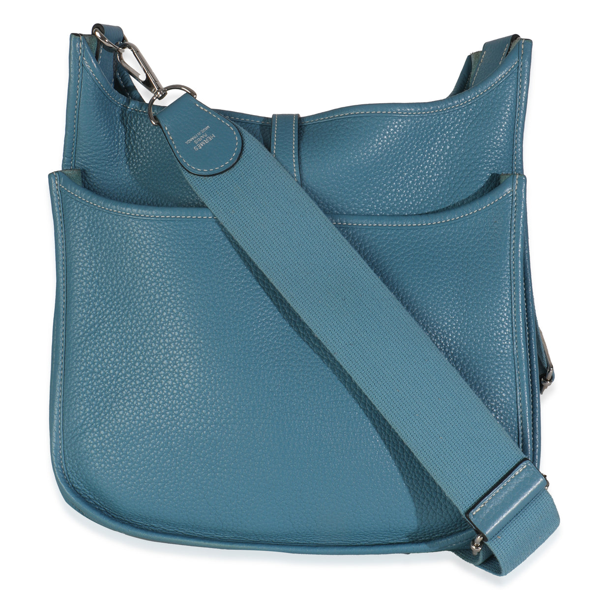 Hermès Bleu Jean Clemence Evelyne III PM PHW Handbag bv