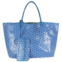 Blue Goyardine Canvas Saint Louis GM
