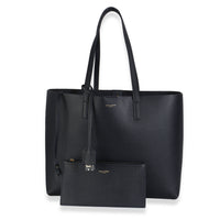 Deep Marine Calfskin Large Shopping Tote