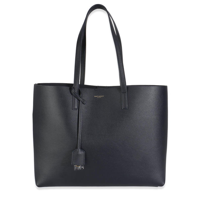 Deep Marine Calfskin Large Shopping Tote