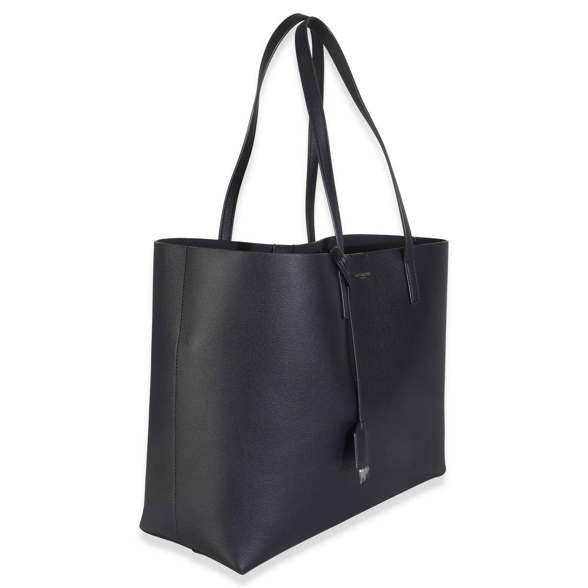 Deep Marine Calfskin Large Shopping Tote
