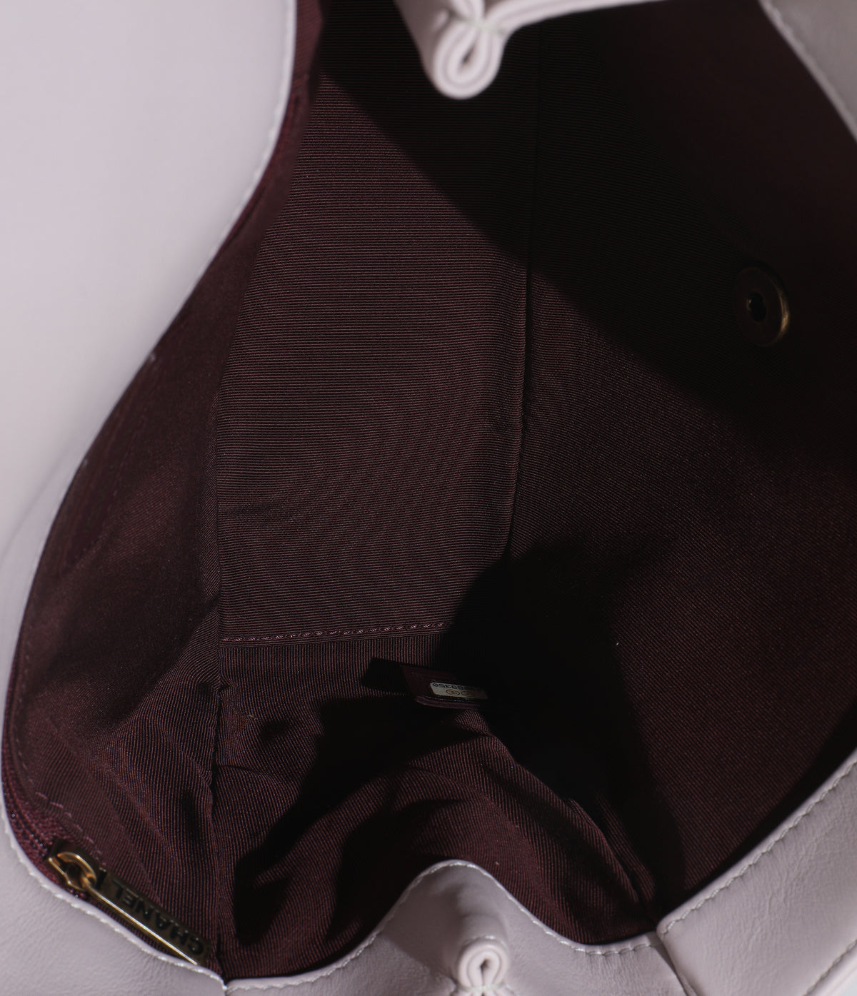 Light Pink Quilted Glazed Calfskin Medium Gold Bar Top Handle Flap Bag