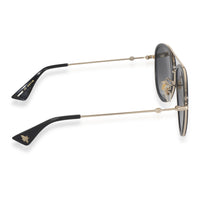 Black Gold Metal Bee Aviator Sunglasses