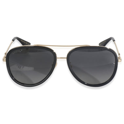 Black Gold Metal Bee Aviator Sunglasses