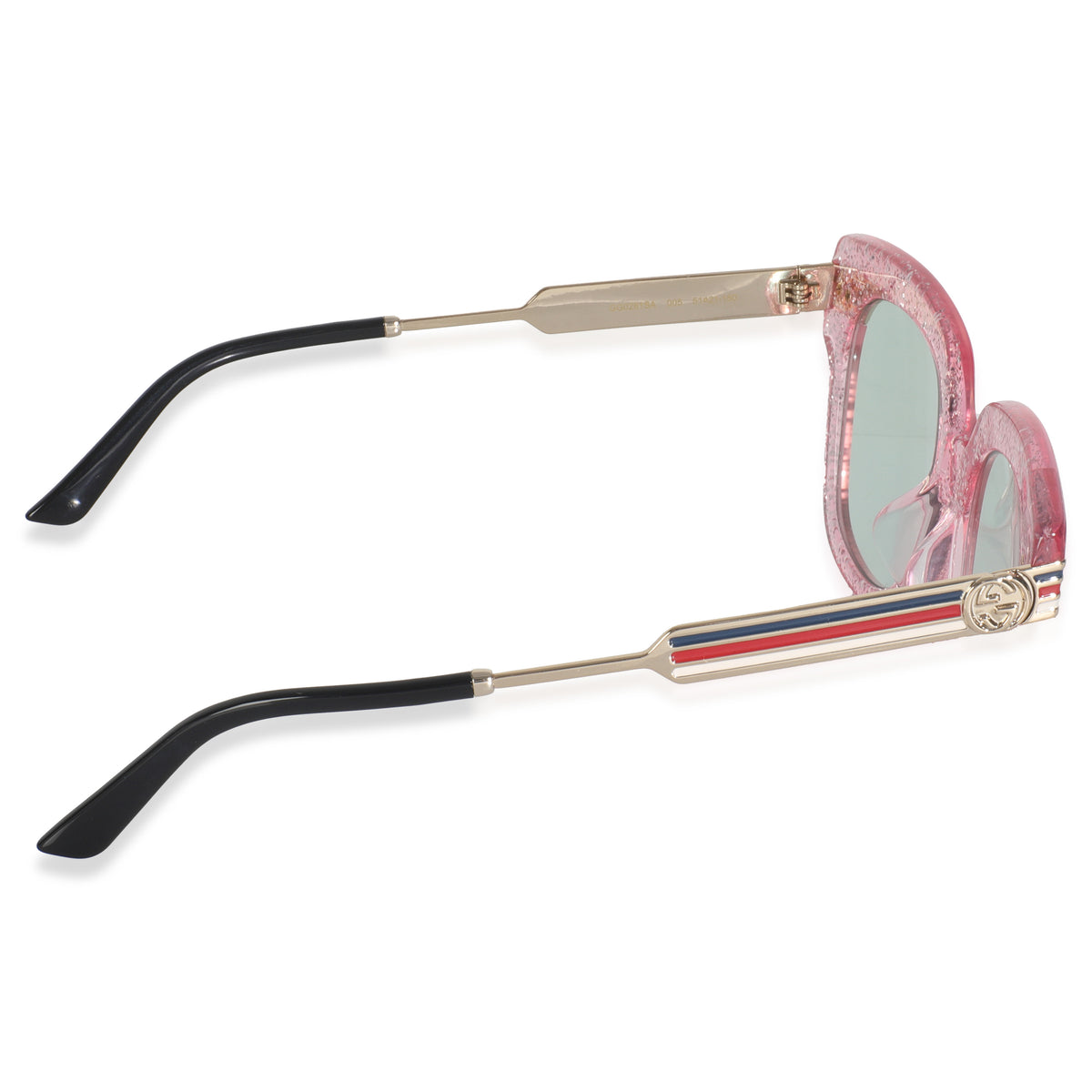 Pink Glitter Acetate Oversized Square Lens Sunglasses