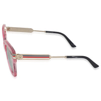 Pink Glitter Acetate Oversized Square Lens Sunglasses