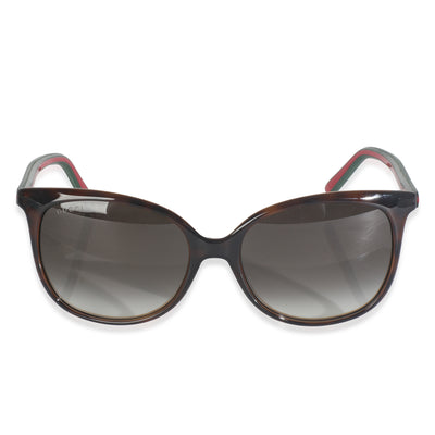 Brown Acetate Cat Eye Web GG Sunglasses