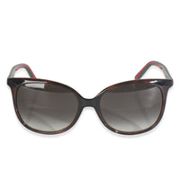 Brown Acetate Cat Eye Web GG Sunglasses