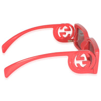 Coral Acetate Rectangle Frame GG Sunglasses