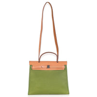 Hermès Apple Green Vache Hunter Toile Herbag Zip 31 PHW Handbag ad1
