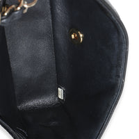 Black Quilted Patent Mini Rectangular Flap Bag