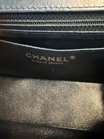 Black Quilted Patent Mini Rectangular Flap Bag