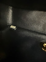Black Quilted Patent Mini Rectangular Flap Bag
