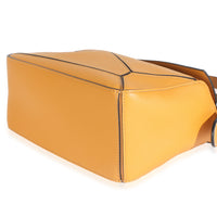 Yellow Grained Calfskin Small Puzzle Bag