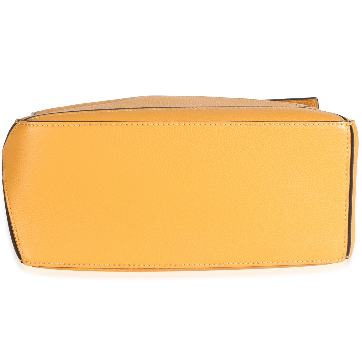 Yellow Grained Calfskin Small Puzzle Bag