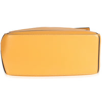 Yellow Grained Calfskin Small Puzzle Bag