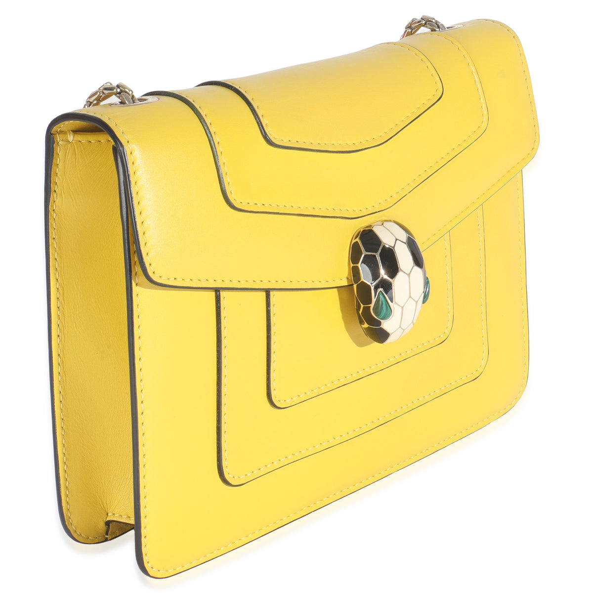 Bvlgari Yellow Smooth Calfskin Small Serpenti Forever