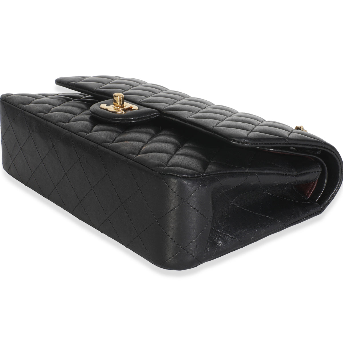 Black Quilted Lambskin Medium Classic Double Flap Bag