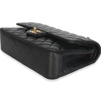 Black Quilted Lambskin Medium Classic Double Flap Bag