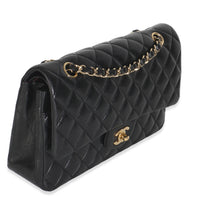 Black Quilted Lambskin Medium Classic Double Flap Bag