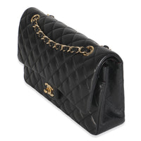 Black Quilted Lambskin Medium Classic Double Flap Bag