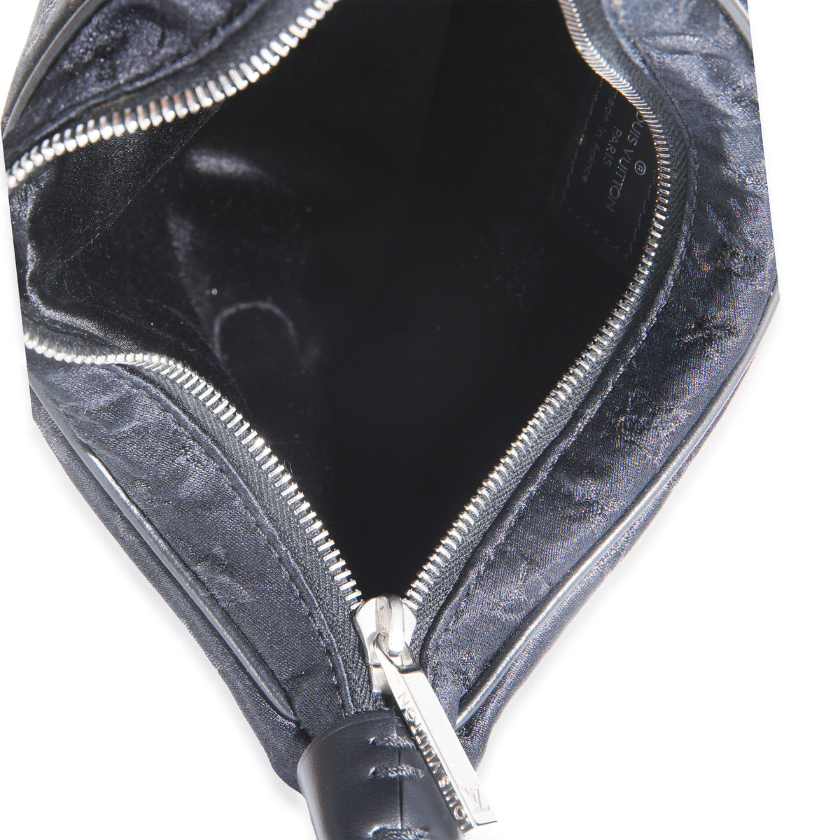 Black Metallic Monogram Satin Mini Boulogne