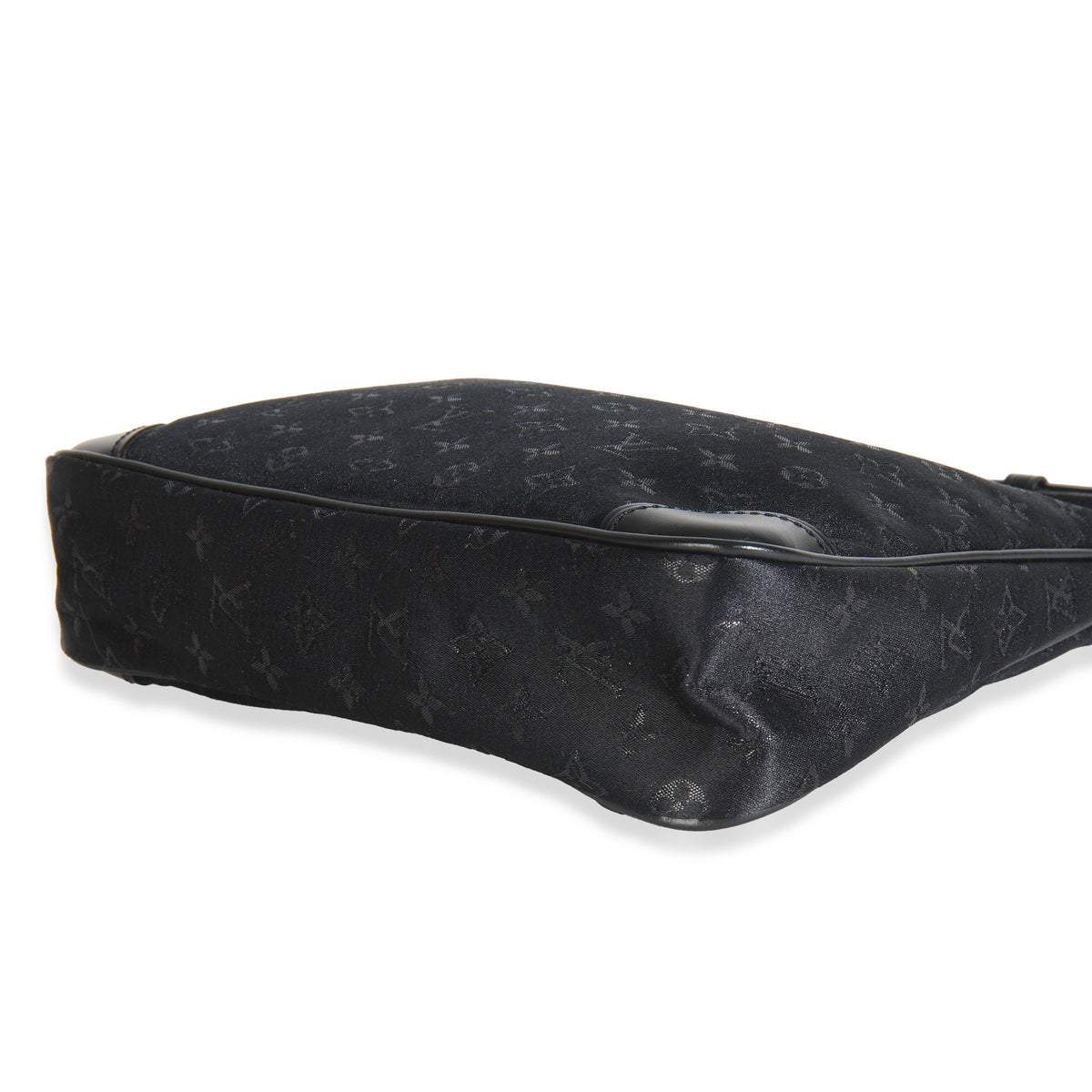 Black Metallic Monogram Satin Mini Boulogne