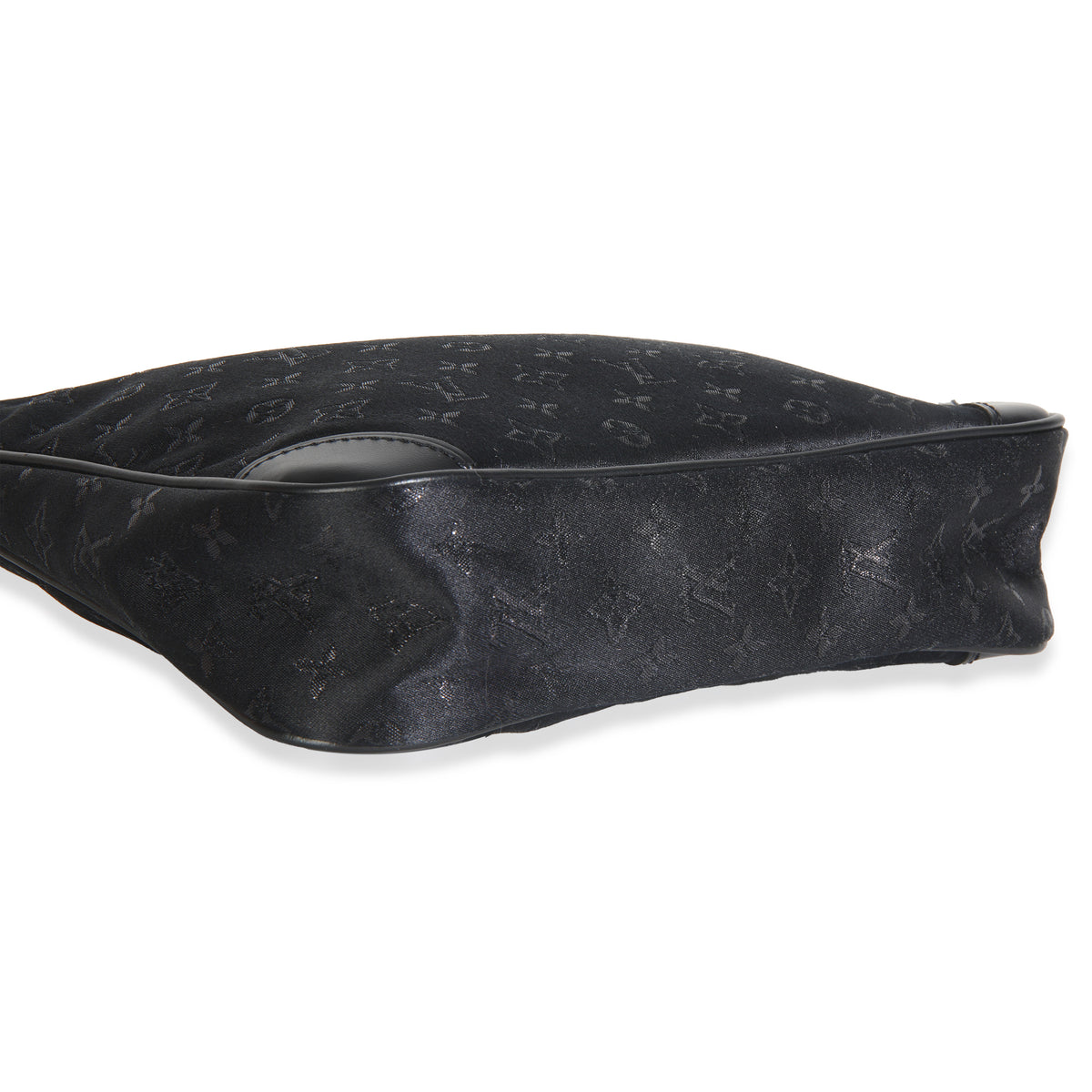 Black Metallic Monogram Satin Mini Boulogne