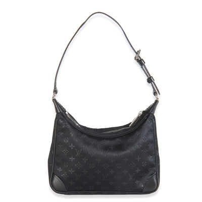 Black Metallic Monogram Satin Mini Boulogne