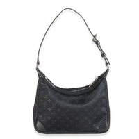 Black Metallic Monogram Satin Mini Boulogne