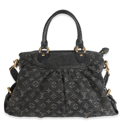 Black Monogram Denim Neo Cabby MM