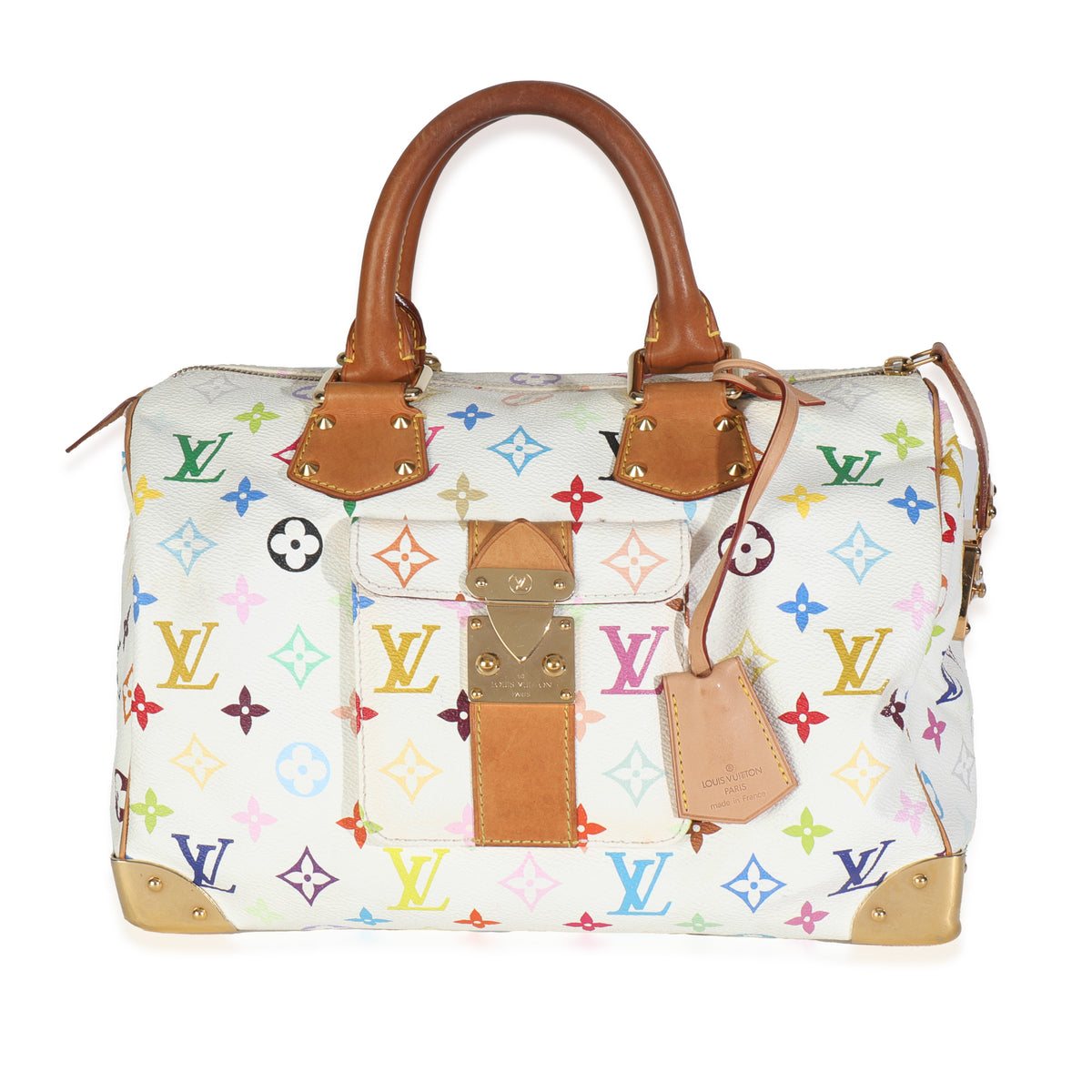 White Monogram Multicolor Speedy 30
