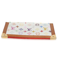 White Monogram Multicolore Canvas Key Pouch